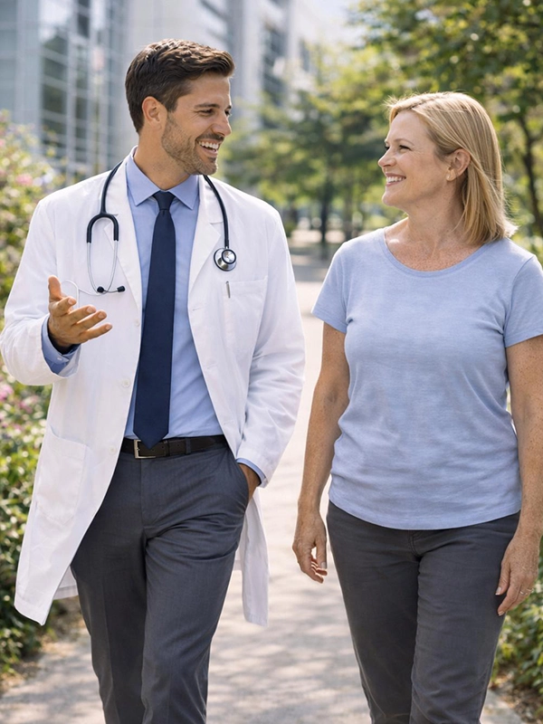 Doctors consulting patient